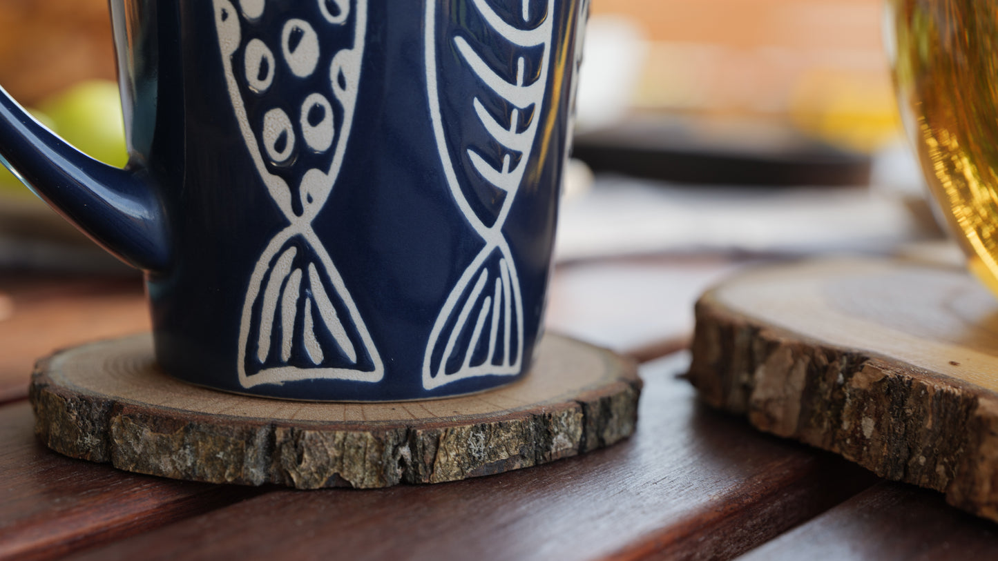 Juego de posavasos de madera