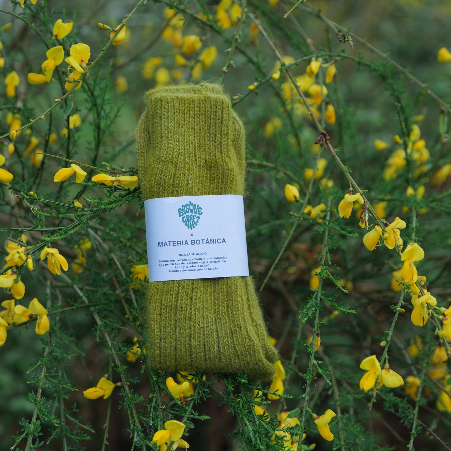 Calcetines de lana merino verdes