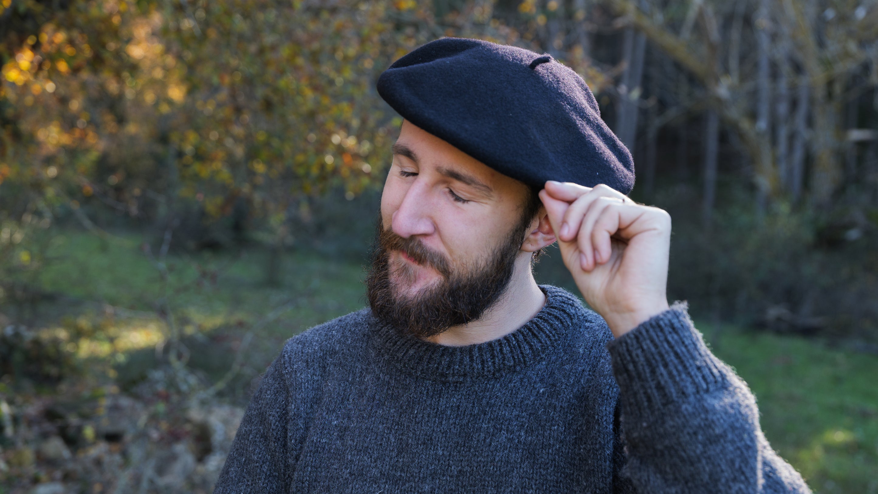 Boina clásica 100% lana merino ¨Baleztena¨ – Basquecraft