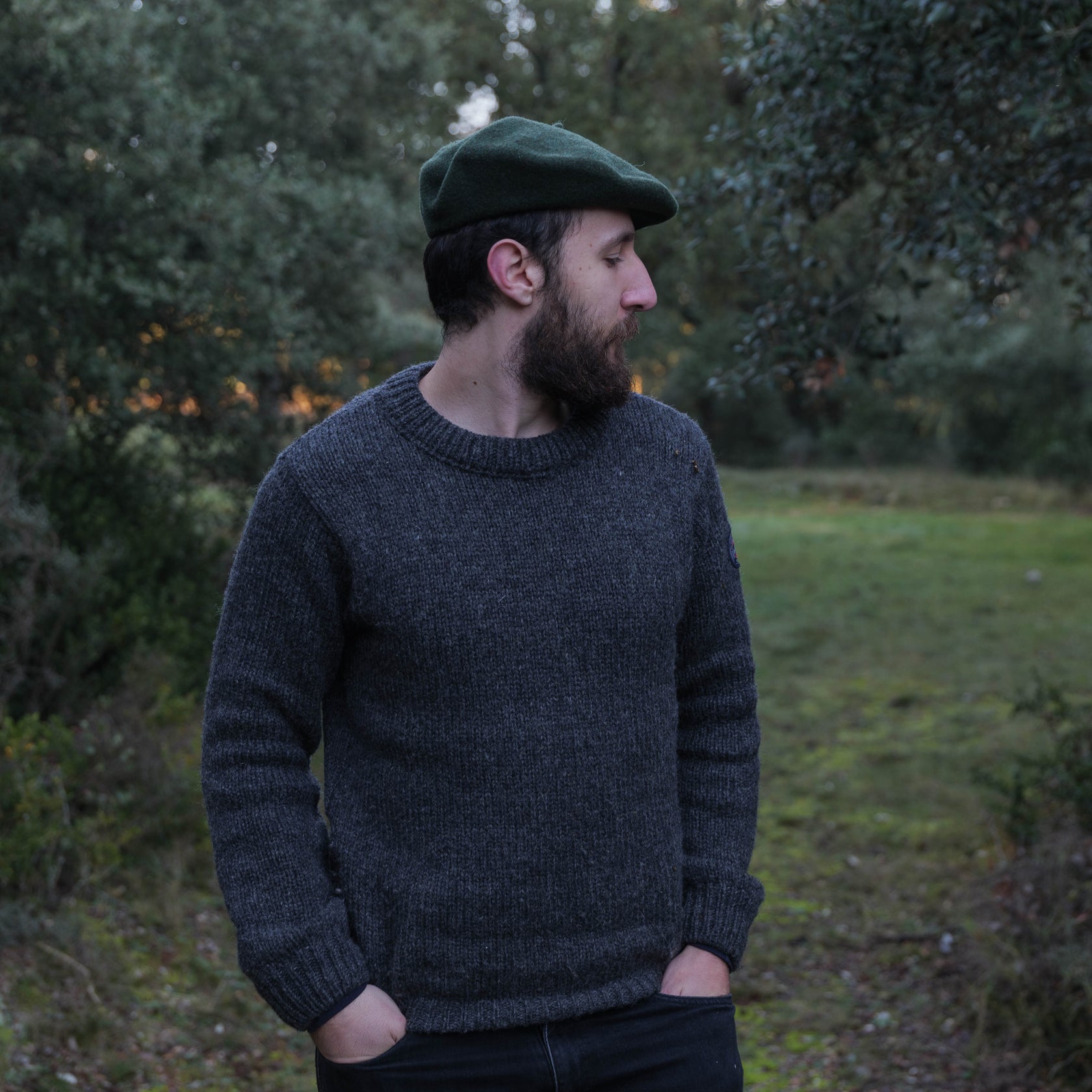 Boina verde 100% lana merino ¨Ezkurra¨ – Basquecraft