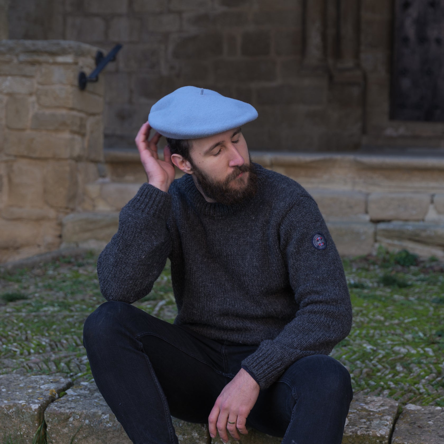 Boina azul 100% lana merino ¨Negua¨ – Basquecraft