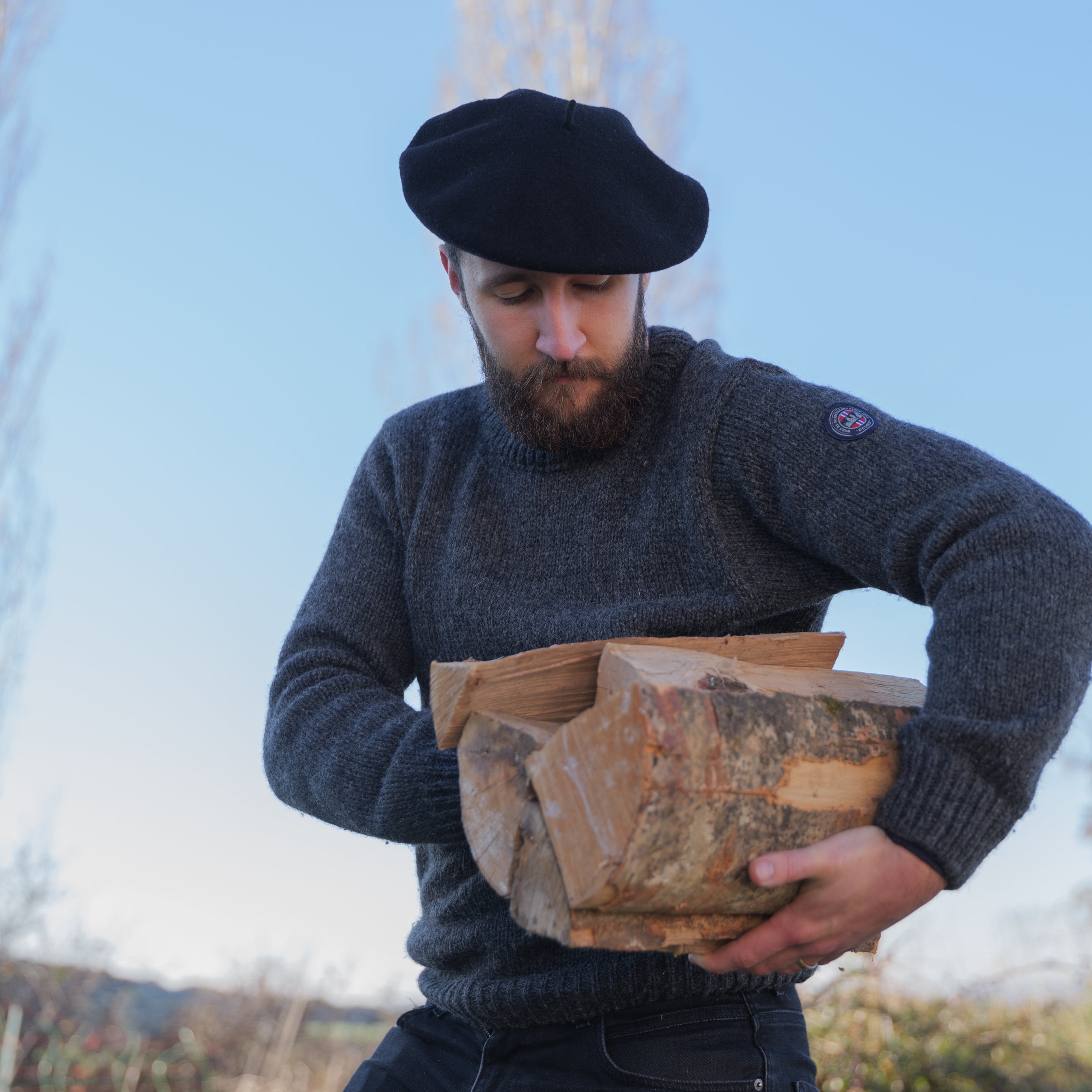 Boina clásica 100% lana merino ¨Baleztena¨ – Basquecraft