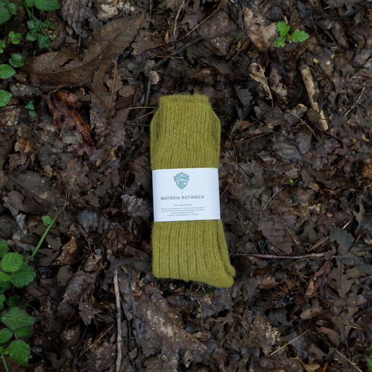 Calcetines de lana merino verdes